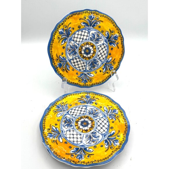 La Cadeaux Benidorm ColorfulMelamine Desert/ Bread/Butter Plate 6.5 "Set of 4 - Picture 2 of 5
